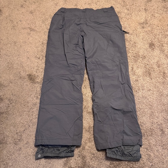 Columbia Snow Pants Mens XL Gray Lined Ski Outdoor Winter Bugaboo Omnitech Logo - Picture 2 of 15